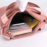 Women Canvas Embroidered Shoulder Bag Large Capacity Crossbody Bag