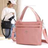 Women Canvas Embroidered Shoulder Bag Large Capacity Crossbody Bag
