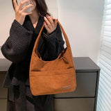 Women's Soft Corduroy Shoulder Messenger Bag