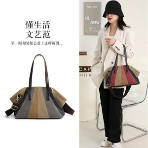 Large Capacity Shoulder Bag Soft Fashionable Canvas Handbags