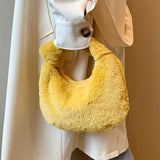 Winter Plush Tote Shoulder Bag - Ladies Purse