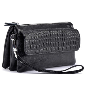 Women's Leather Mini Crossbody Clutch Bags for Phone Coins Purses