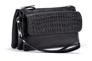 Women's Leather Mini Crossbody Clutch Bags for Phone Coins Purses