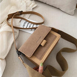 Suede PU Leather Shoulder Crossbody Bag for Women Handbags