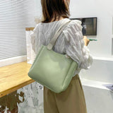 Women PU Leather Totes Large Capacity Ladies Shoulder Bags