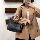 Women PU Leather Totes Large Capacity Ladies Shoulder Bags