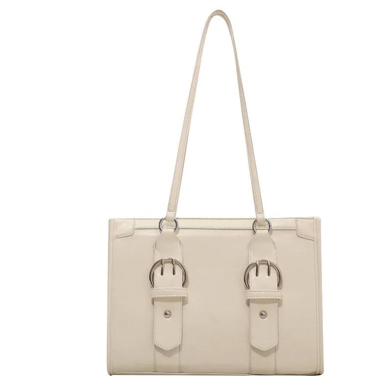 Vintage Large Capacity Women's Shoulder Bag PU Leather Tote