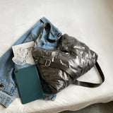 Shoulder Bag Cotton Padded Crossbody Handbags Quilted Satchels for Ladies