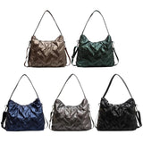Shoulder Bag Cotton Padded Crossbody Handbags Quilted Satchels for Ladies