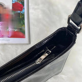 Vintage Patent Leather Shoulder Bag Retro Y2k Girls Small Purse