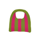 Soft Cotton Knitted Handbag For Women Shoulder Messenger Crochet Bags