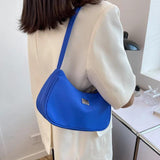 Nylon Crescent Shoulder Bag Retro Ladies Underarm Handbag