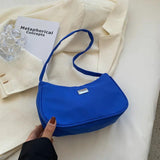 Nylon Crescent Shoulder Bag Retro Ladies Underarm Handbag