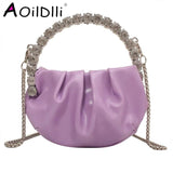 Rhinestone Crossbody Evening Bag Mini Diamond Handle Handbag