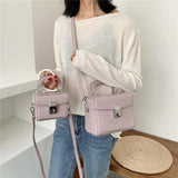 Crocodile Pattern Shoulder Messenger Bag Lock Handbag