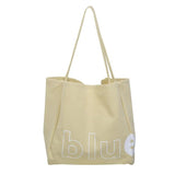 Women Canvas Shopping Bag Letters Print Eco Handbag Tote