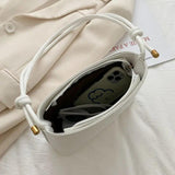 Plaid PU Leather Bucket Bag for Women, Small Square Messenger Handbag