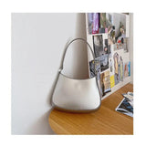 Women Handbag Retro PU Leather Shoulder Bags Crossbody Bag Solid Underarm Bags