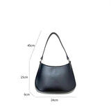 Women Handbag Retro PU Leather Shoulder Bags Crossbody Bag Solid Underarm Bags