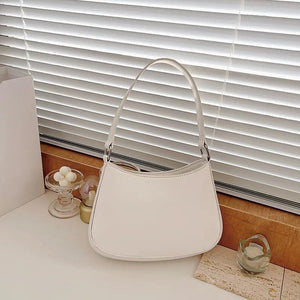 Women Handbag Retro PU Leather Shoulder Bags Crossbody Bag Solid Underarm Bags