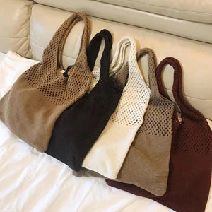 Casual Hollow Woven Women Shoulder Bags Large Capacity Totes Female