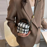 Plaid Crossbody Bag Pink Grid Checkered Mini Purse Handbag