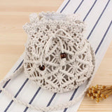 Cotton Thread Ethnic Style Woven Messenger Straw Bag