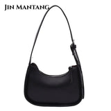 Women's PU Leather Lock Shoulder Bag Small Purse Zipper Clutch