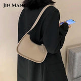 Women's PU Leather Lock Shoulder Bag Small Purse Zipper Clutch