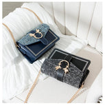 Vintage Chain Shoulder Bag Mini Crossbody Handbag Tote Female Flap Purse