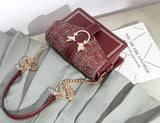 Vintage Chain Shoulder Bag Mini Crossbody Handbag Tote Female Flap Purse