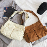 Girl Handbag Canvas Teenager Shoulder Bags Women Messenger Bags