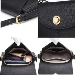 Solid Leather Women Shoulder Bag Handbag Ladies Crossbody Tote Sac