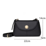 Solid Leather Women Shoulder Bag Handbag Ladies Crossbody Tote Sac