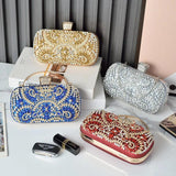 Mini Silver Crystal Wedding Clutch Bags for Bride