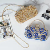 Mini Silver Crystal Wedding Clutch Bags for Bride