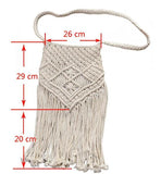 Woven Rattan Beach Bag Tassel Boho Crochet Fringed Women