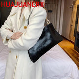 Women Shoulder Bag Soft Leather Crossbody Large Capacity Underarm Bags