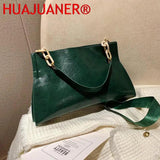 Women Shoulder Bag Soft Leather Crossbody Large Capacity Underarm Bags