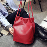 Women Leather Handbags Bucket Shoulder Bags Ladies Crossbody Bags Large Capacity