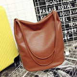 Women Leather Handbags Bucket Shoulder Bags Ladies Crossbody Bags Large Capacity