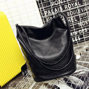 Women Leather Handbags Bucket Shoulder Bags Ladies Crossbody Bags Large Capacity