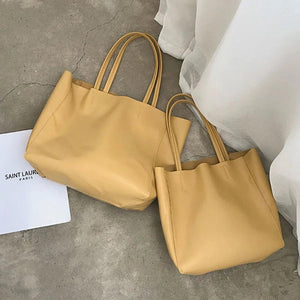 Large Leather Bag Women Tote Bucket Bag Soft PU Shoulder Bags Lady Handbags