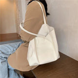 Large Leather Bag Women Tote Bucket Bag Soft PU Shoulder Bags Lady Handbags