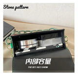 Rainbow Color Chain Crossbody Bags Casual PU Leather Handbags Girls Shoppers