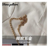 Rainbow Color Chain Crossbody Bags Casual PU Leather Handbags Girls Shoppers