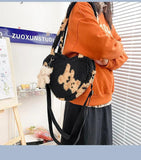 Bear Plush Bag Women Girl Shoulder Cross Body Handbag