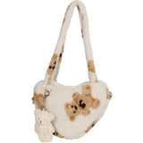 Bear Plush Bag Women Girl Shoulder Cross Body Handbag