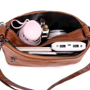 Women's Leather Shoulder Bag Classic Crossbody Handbag