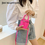 Mini Box PU Leather Crossbody Bag for Women Shoulder Handbag Purses